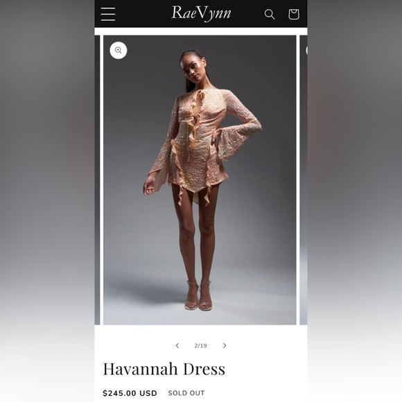 NWT Sold Out RaeVynn Havannah Dress Size 14 - Picture 3 of 16